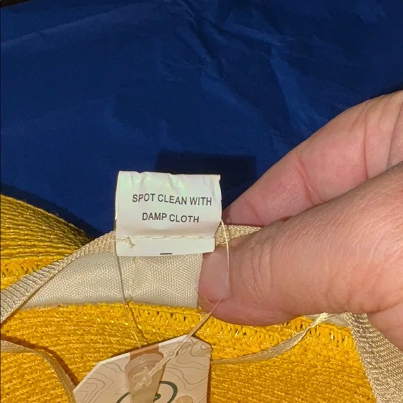 Yellow Beaded Straw Hat - Picture 7 of 7